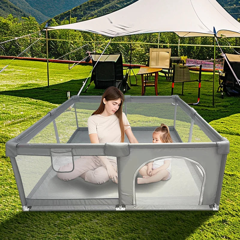 Grey Baby Playpens Indoor Baby Corralitos Baby Playground Kids Safety Barrier Fence Dry Balls Pits Playpen Gym Activity Parks