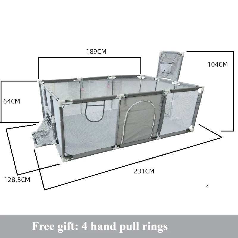 Grey Baby Playpens Indoor Baby Corralitos Baby Playground Kids Safety Barrier Fence Dry Balls Pits Playpen Gym Activity Parks