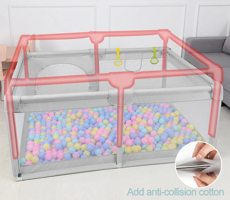 7 Optional Sizes Large Children's Playpen with Foam Protector Baby Safety Fence Kids Ball Pit Playpen for Babies Baby Playground