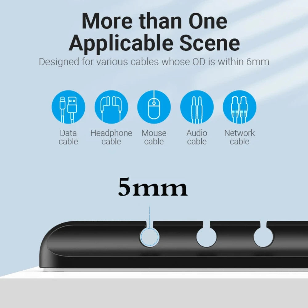 NNBILI FlexClip – Silicone Cable Organizer