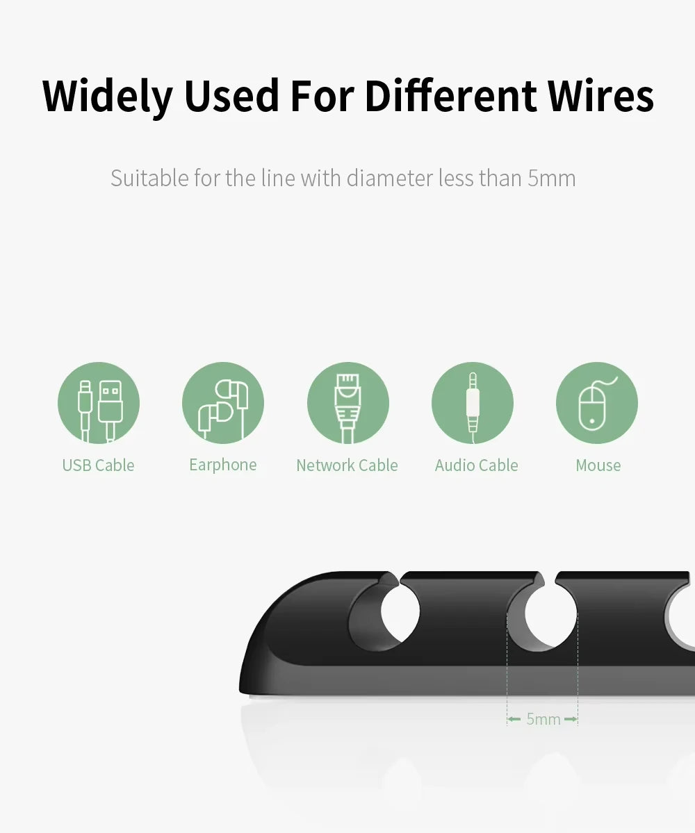 NNBILI FlexClip – Silicone Cable Organizer