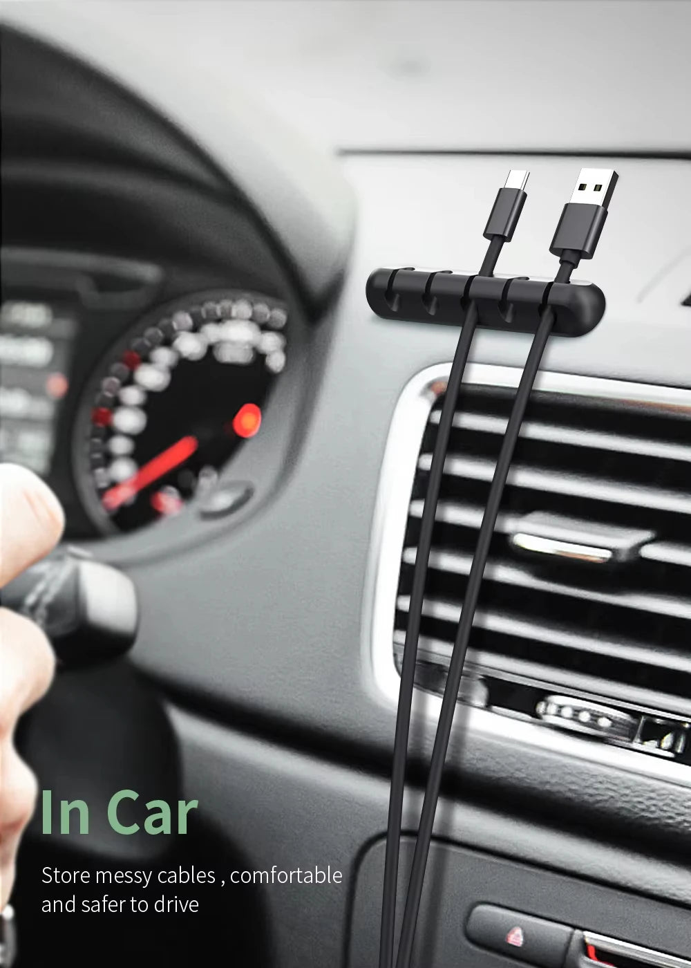 NNBILI FlexClip – Silicone Cable Organizer