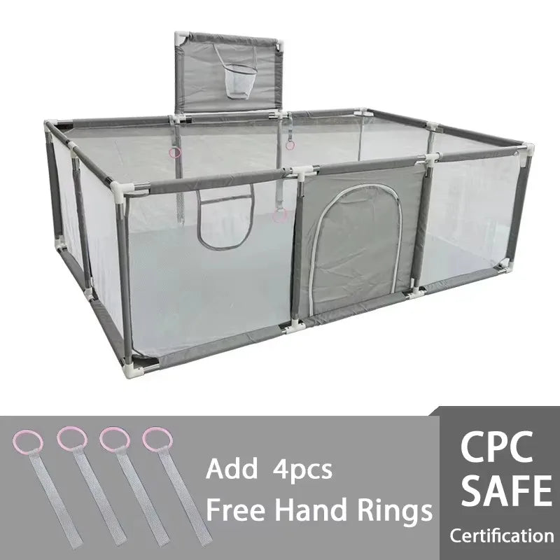 Grey Baby Playpens Indoor Baby Corralitos Baby Playground Kids Safety Barrier Fence Dry Balls Pits Playpen Gym Activity Parks