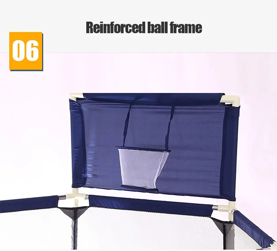 IMBABY Baby Playpen Hexagon Playpen for Children with Basketball Hoop Baby Playground Safety Activities Fence Children's Parks